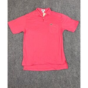 Vintage Lacoste Polo Shirt Pink Pocket Single Stitch USA Made M NWT